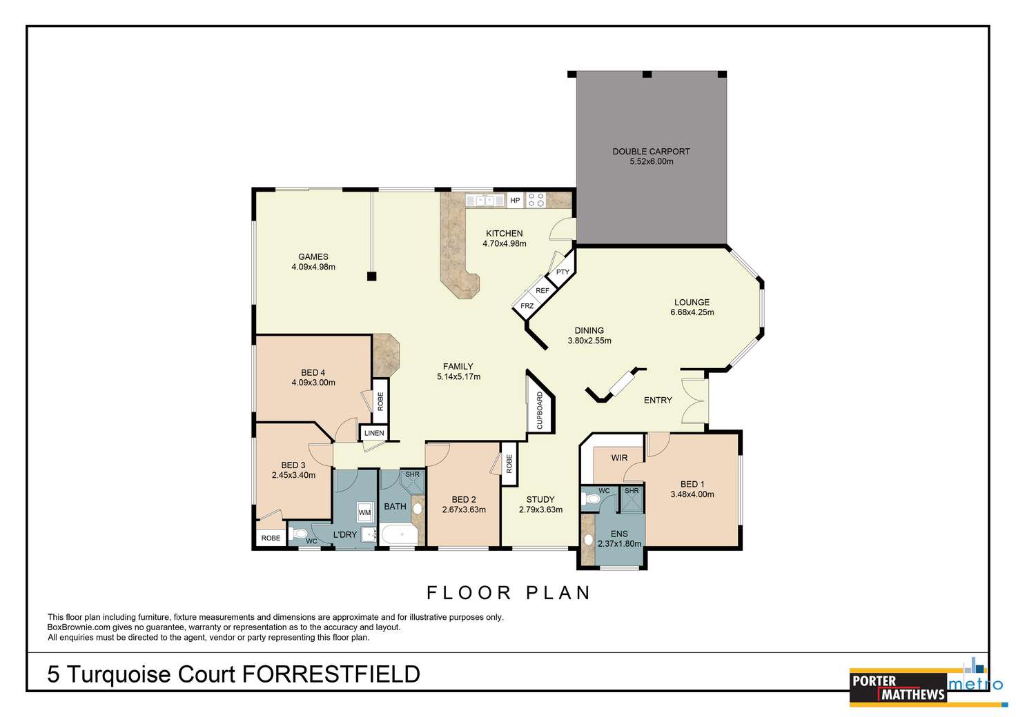 Floorplan of Homely house listing, 5 Turquoise Court, Forrestfield WA 6058