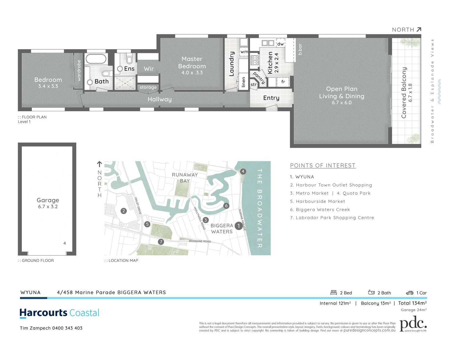 Floorplan of Homely apartment listing, 4/458 Marine Parade, Biggera Waters QLD 4216