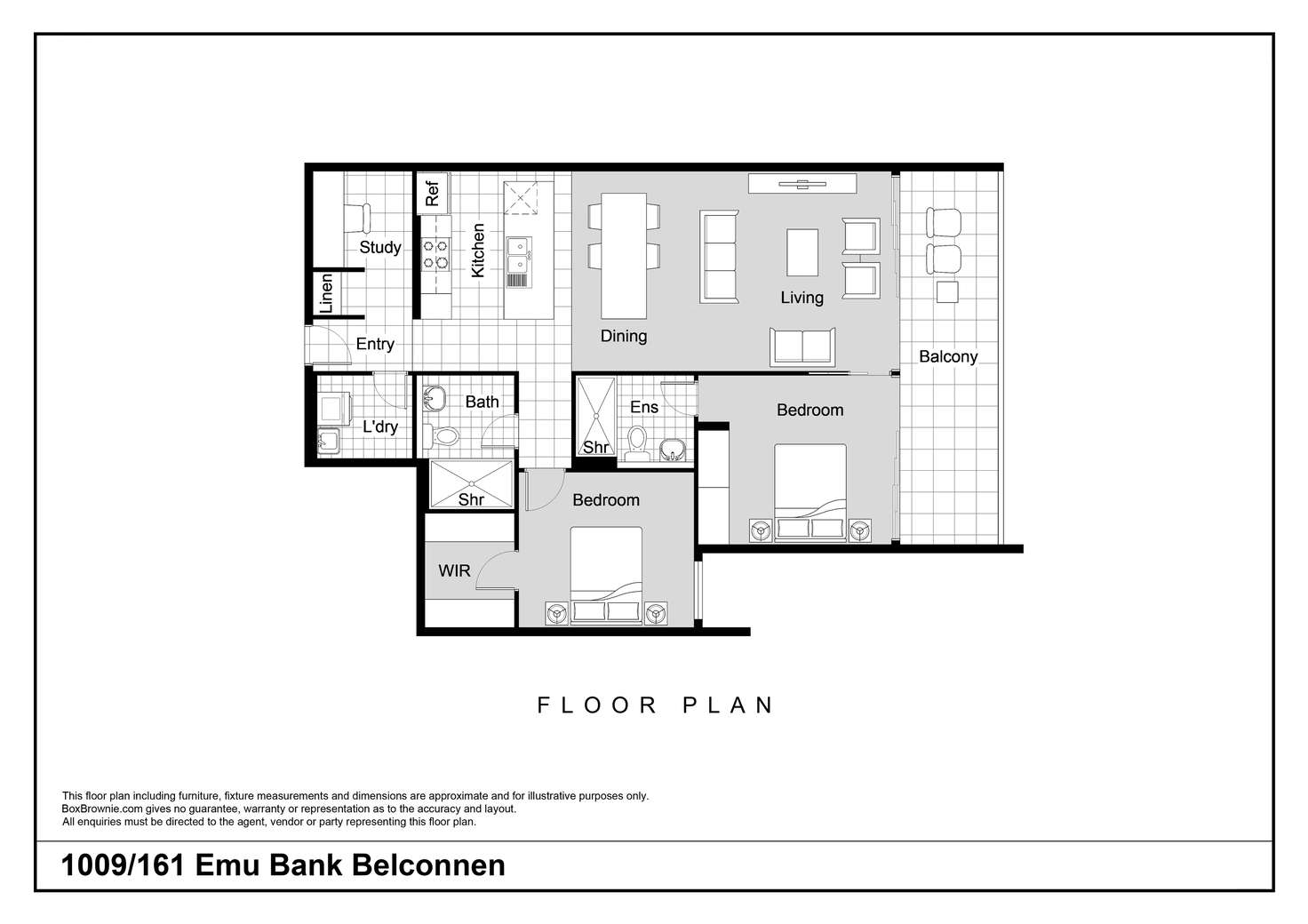 Floorplan of Homely apartment listing, 1009/161 Emu Bank, Belconnen ACT 2617