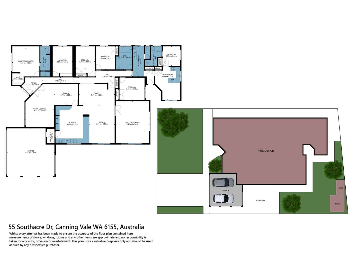 Floorplan of Homely house listing, 55 Southacre Drive, Canning Vale WA 6155