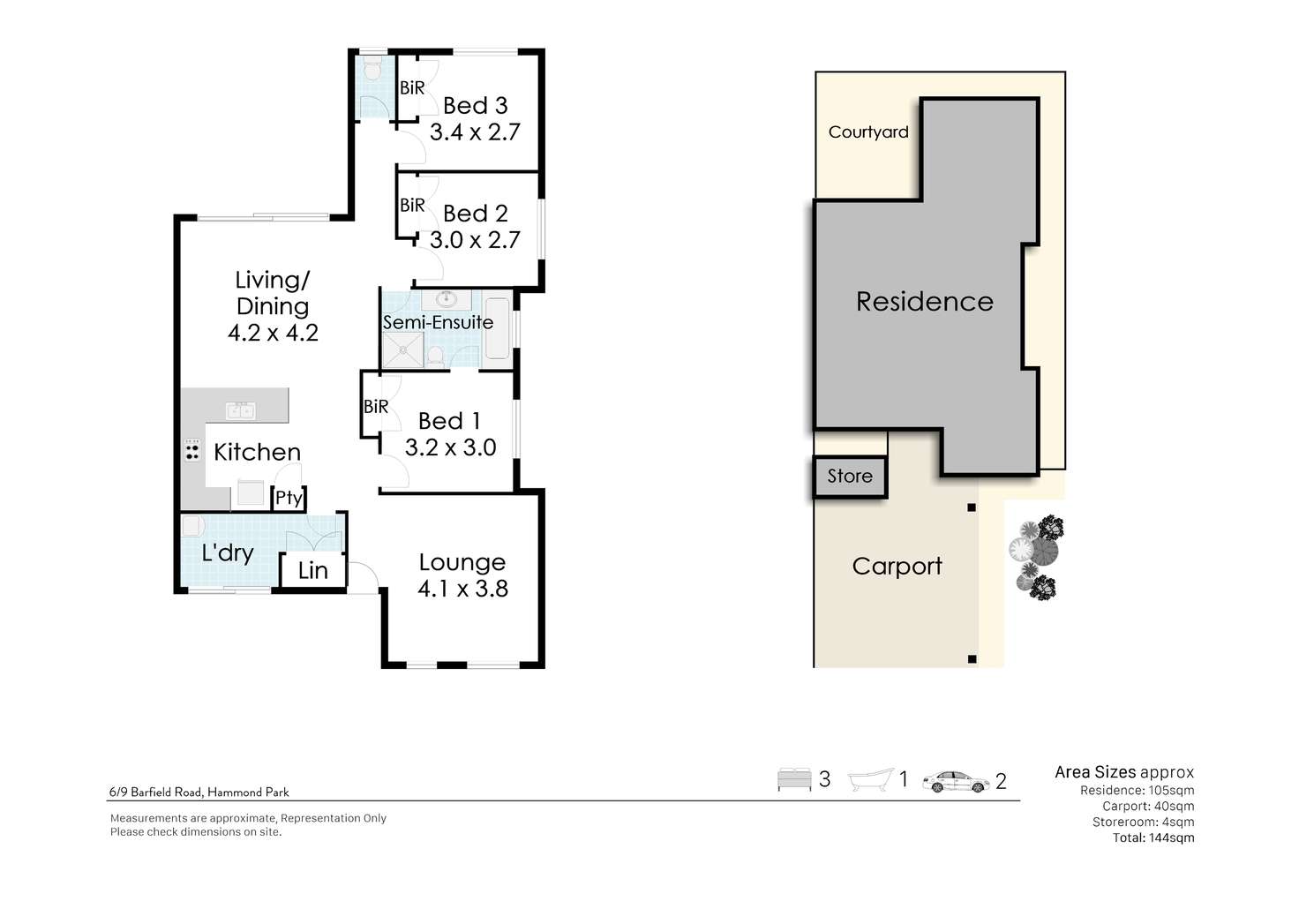 Floorplan of Homely house listing, 6/9 Barfield Road, Hammond Park WA 6164