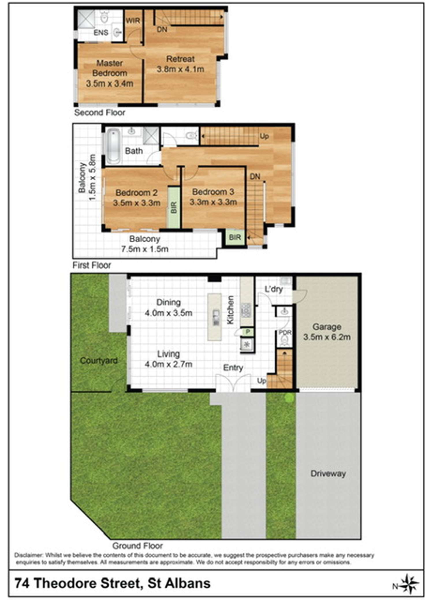 Floorplan of Homely house listing, 74 Theodore Street, St Albans VIC 3021
