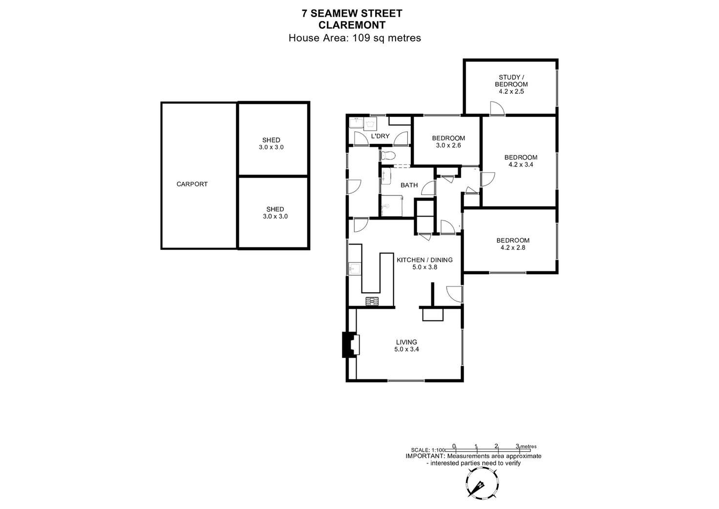 Floorplan of Homely house listing, 7 Seamew Street, Claremont TAS 7011