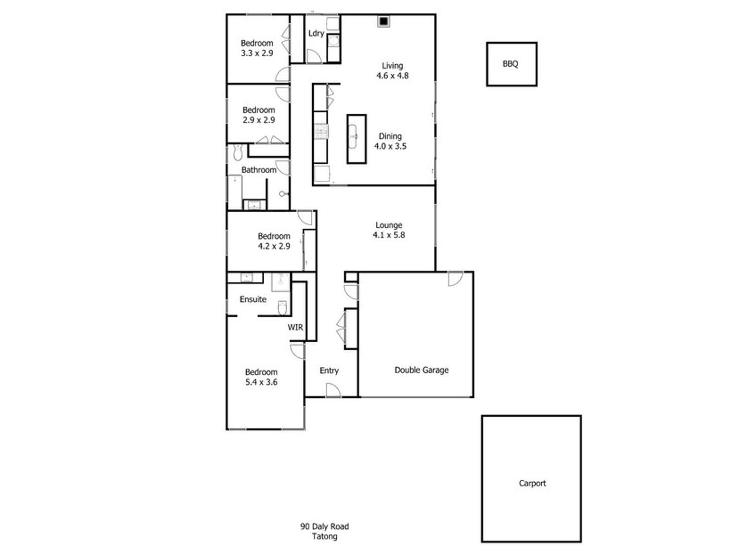 Floorplan of Homely lifestyle listing, 90 Daly Lane, Tatong VIC 3673