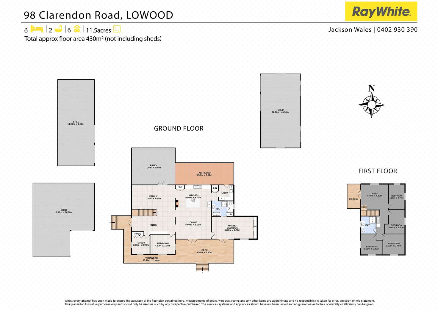 Floorplan of Homely lifestyle listing, 98 Clarendon Road, Lowood QLD 4311