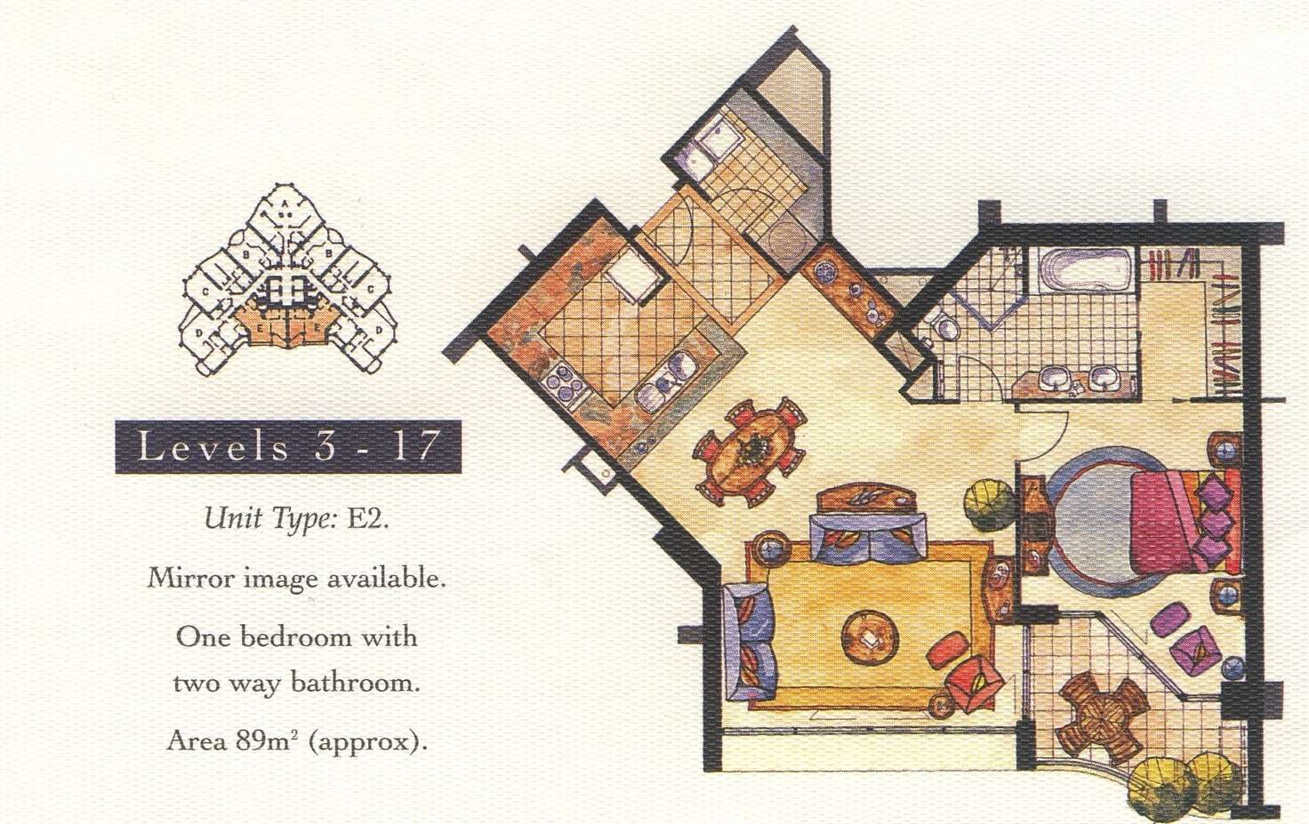 Floorplan of Homely unit listing, 1201/3400-3420 Surfers Paradise Boulevard, "Sun City Resort", Surfers Paradise QLD 4217