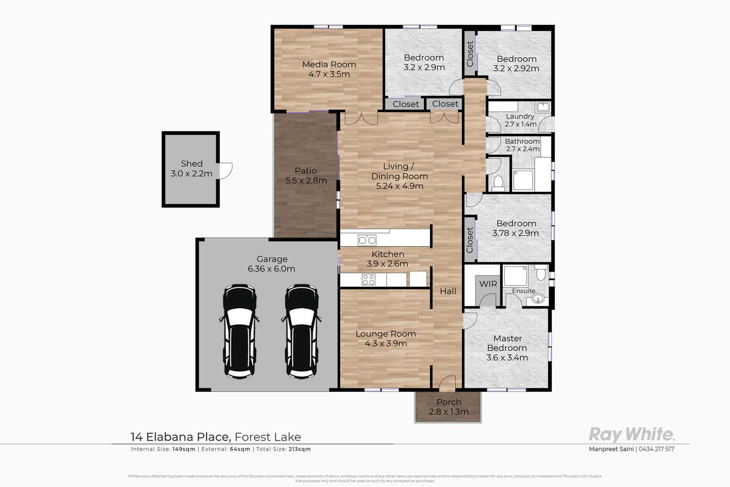 Floorplan of Homely house listing, 14 Elabana Place, Forest Lake QLD 4078