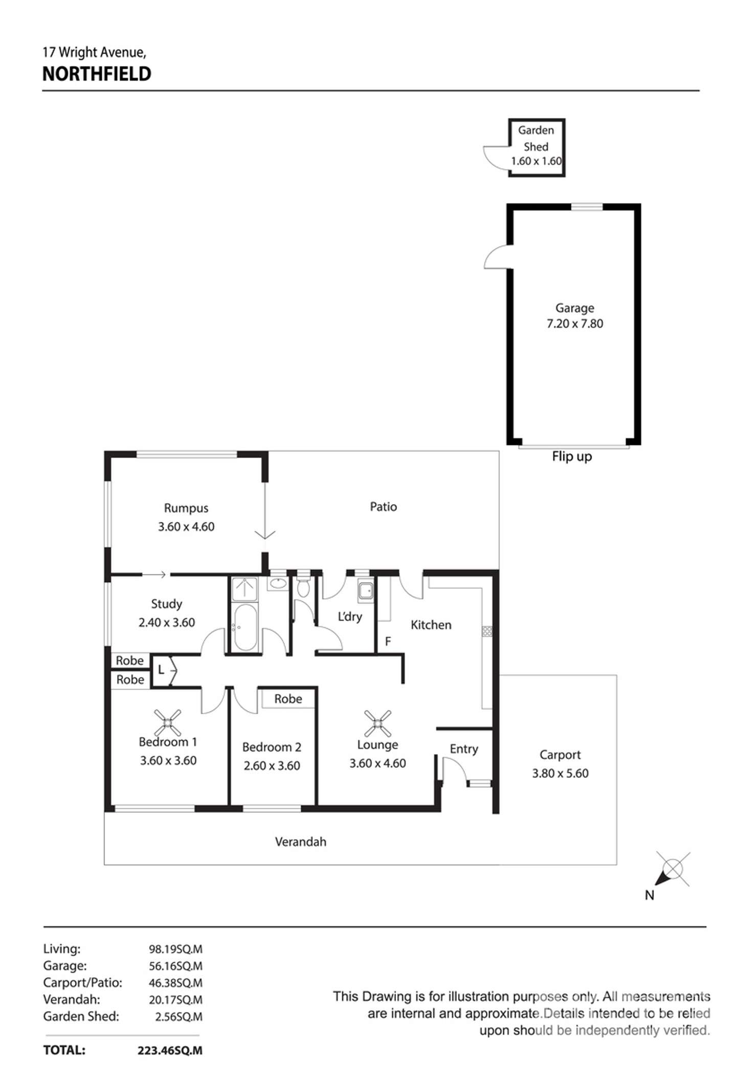 Floorplan of Homely house listing, 17 Wright Avenue, Northfield SA 5085