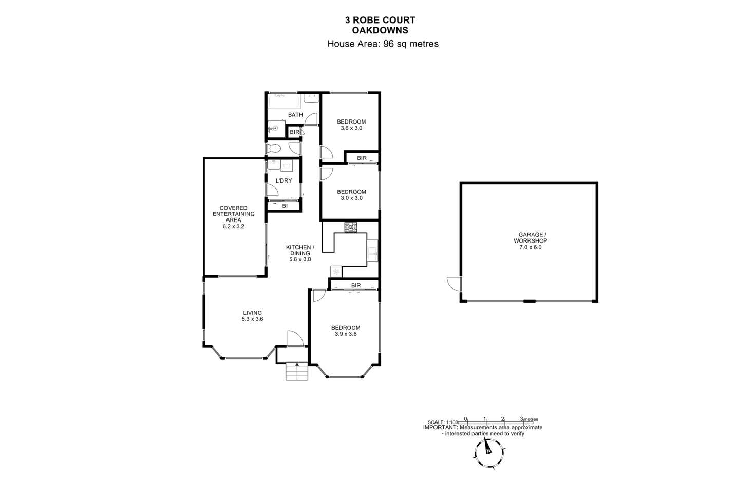 Floorplan of Homely house listing, 3 Robe Court, Oakdowns TAS 7019