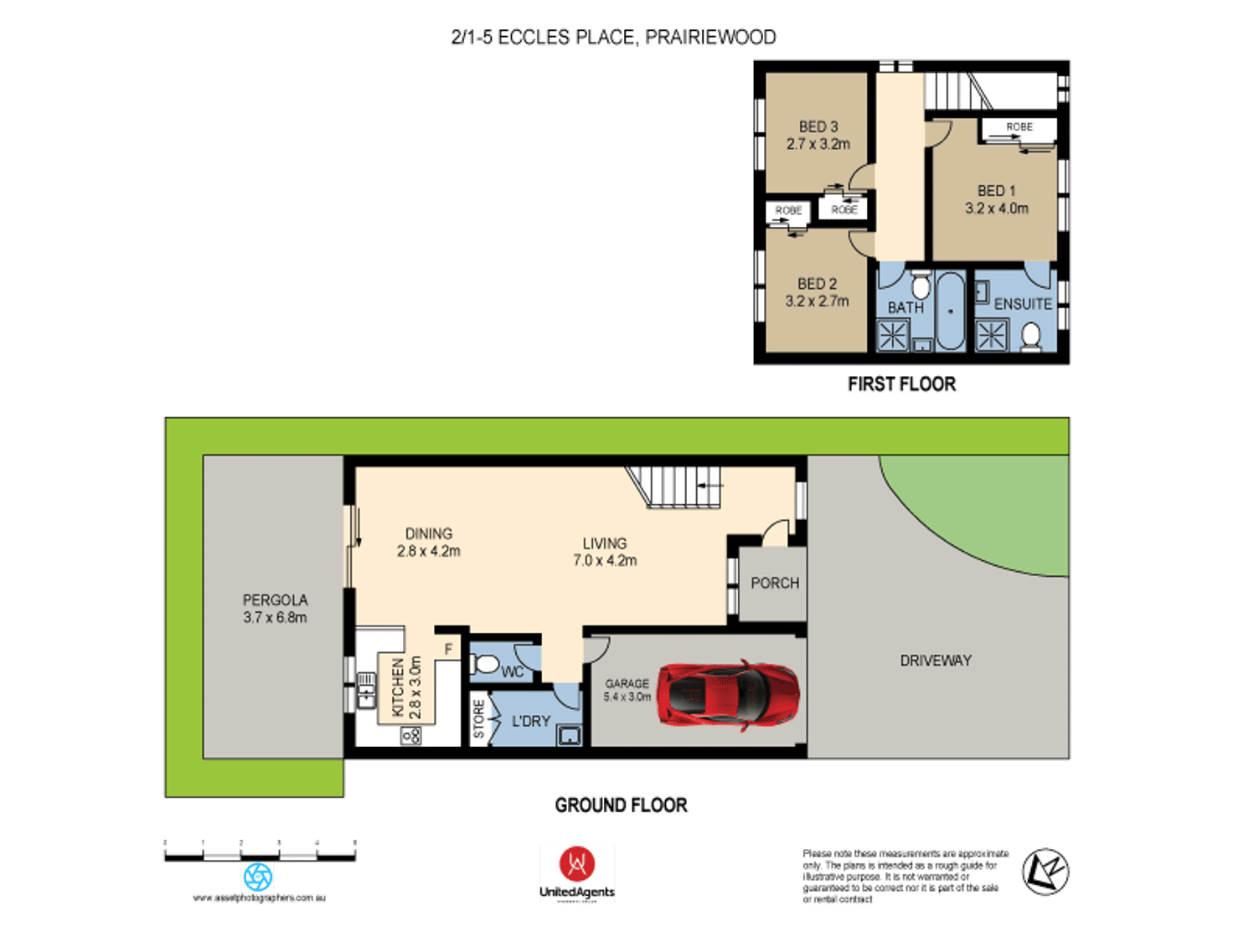 Floorplan of Homely townhouse listing, 2/1-5 Eccles Place, Prairiewood NSW 2176