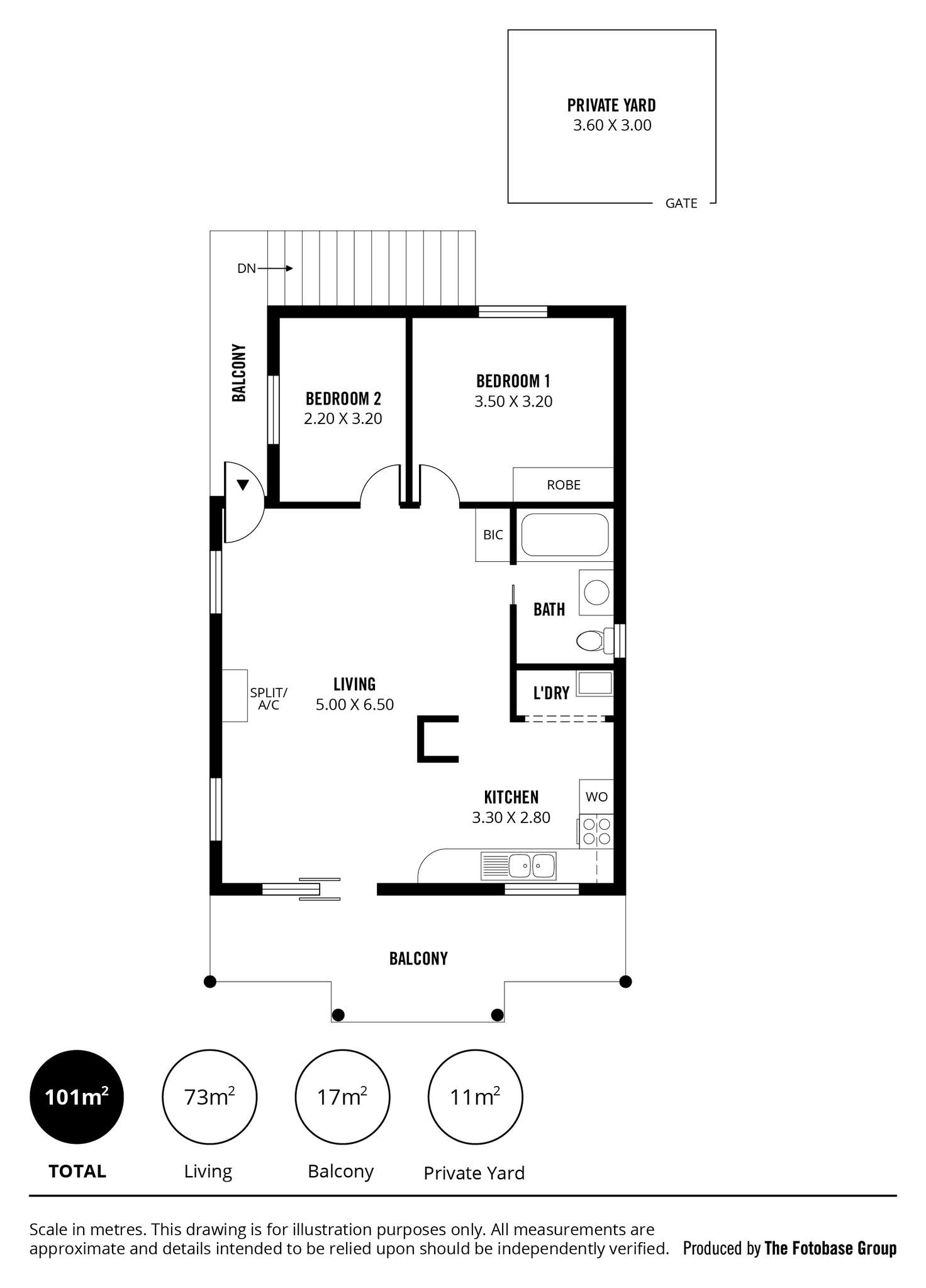Floorplan of Homely unit listing, 2/12-14 Fooks Terrace, St Kilda SA 5110