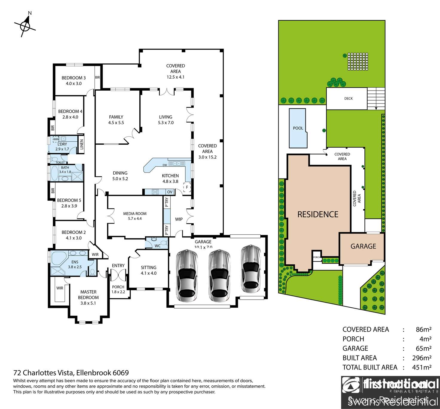 Floorplan of Homely house listing, 72 Charlottes Vista, Ellenbrook WA 6069