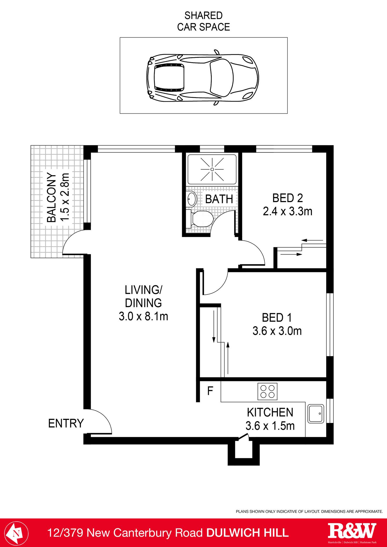 Floorplan of Homely apartment listing, 12/379 New Canterbury Road, Dulwich Hill NSW 2203