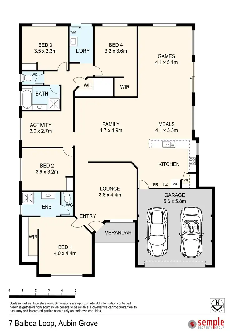 Floorplan of Homely house listing, 7 Balboa Loop, Aubin Grove WA 6164