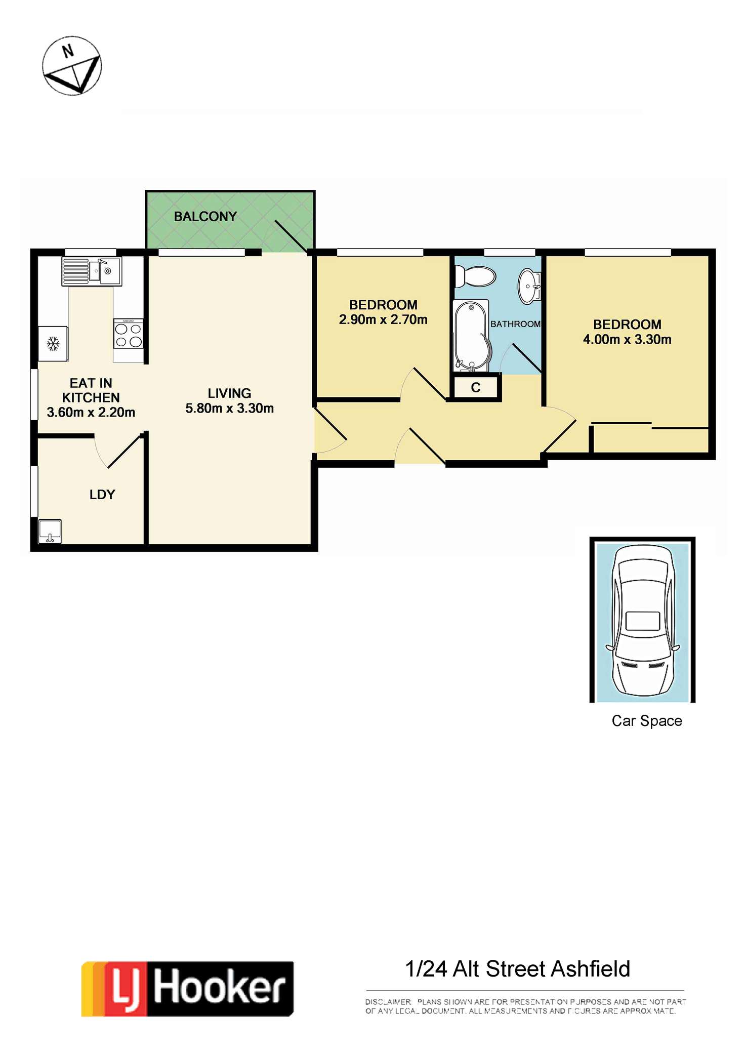 Floorplan of Homely unit listing, 1/24 Alt Street, Ashfield NSW 2131