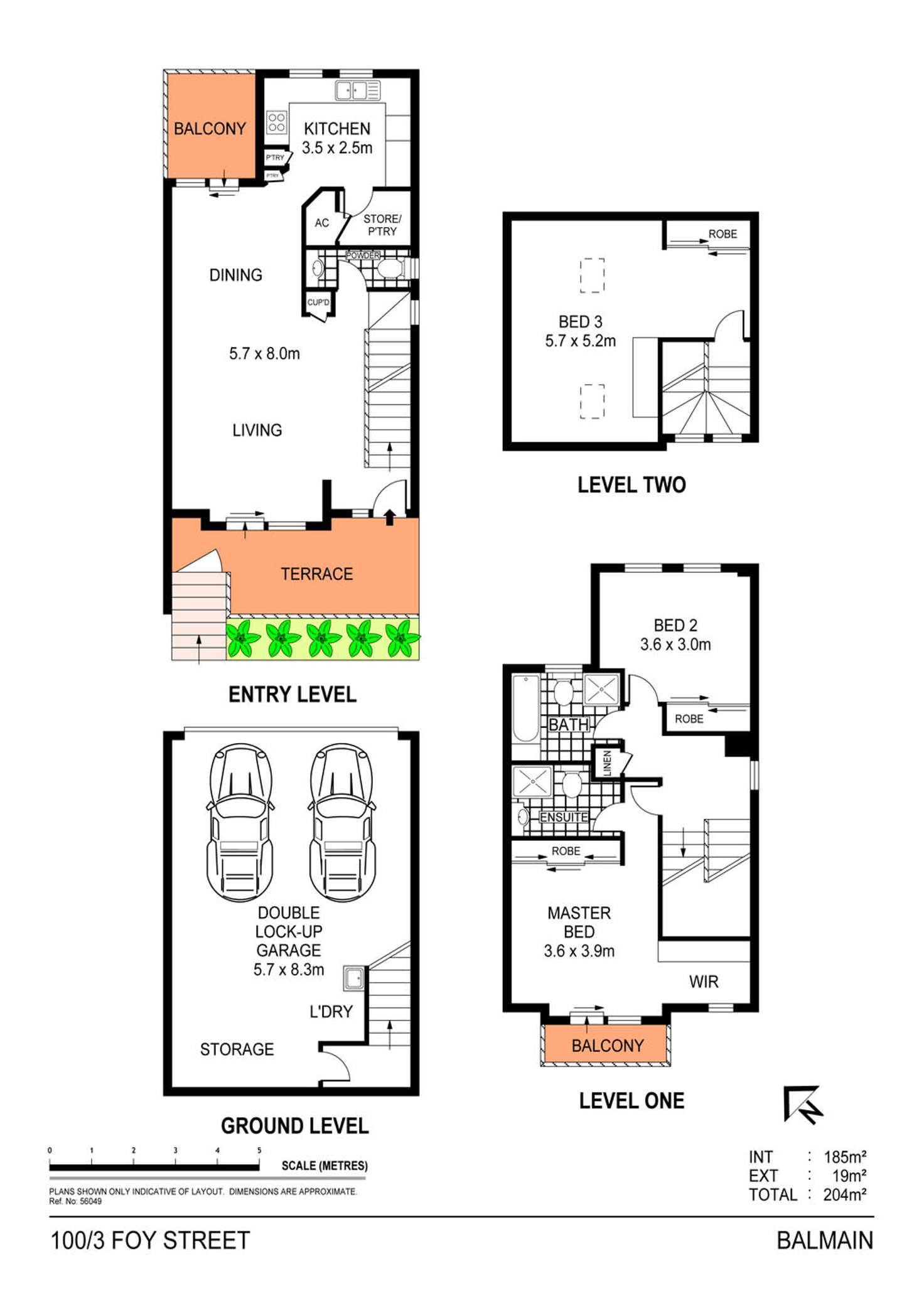 Floorplan of Homely townhouse listing, 100/3 Foy Street, Balmain NSW 2041