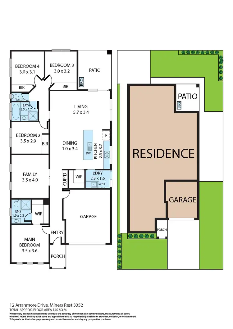 Floorplan of Homely house listing, 12 Arranmore Drive, Miners Rest VIC 3352