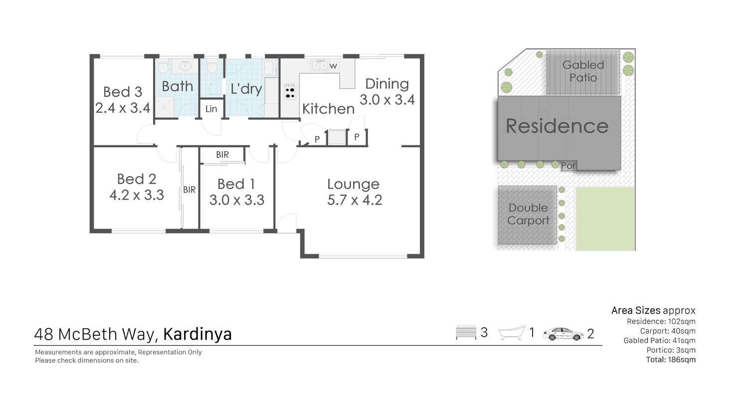 Floorplan of Homely house listing, 48 McBeth Way, Kardinya WA 6163