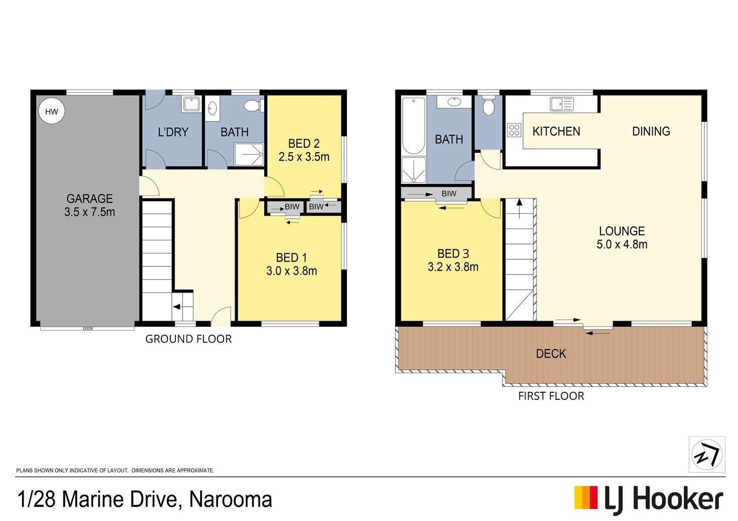 Floorplan of Homely townhouse listing, 1/28 Marine Drive, Narooma NSW 2546