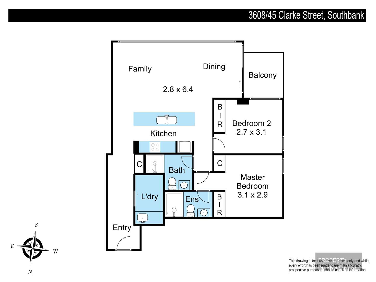 Floorplan of Homely apartment listing, 3608/45 Clarke Street, Southbank VIC 3006
