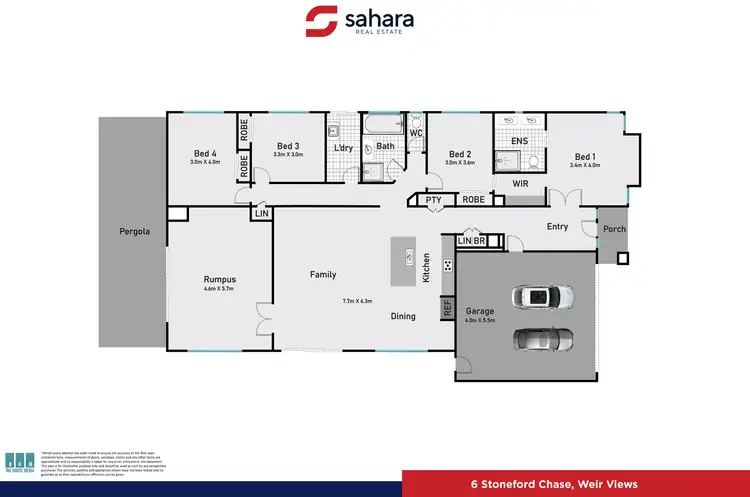 Floorplan of Homely house listing, 6 Stoneford Chase, Weir Views VIC 3338