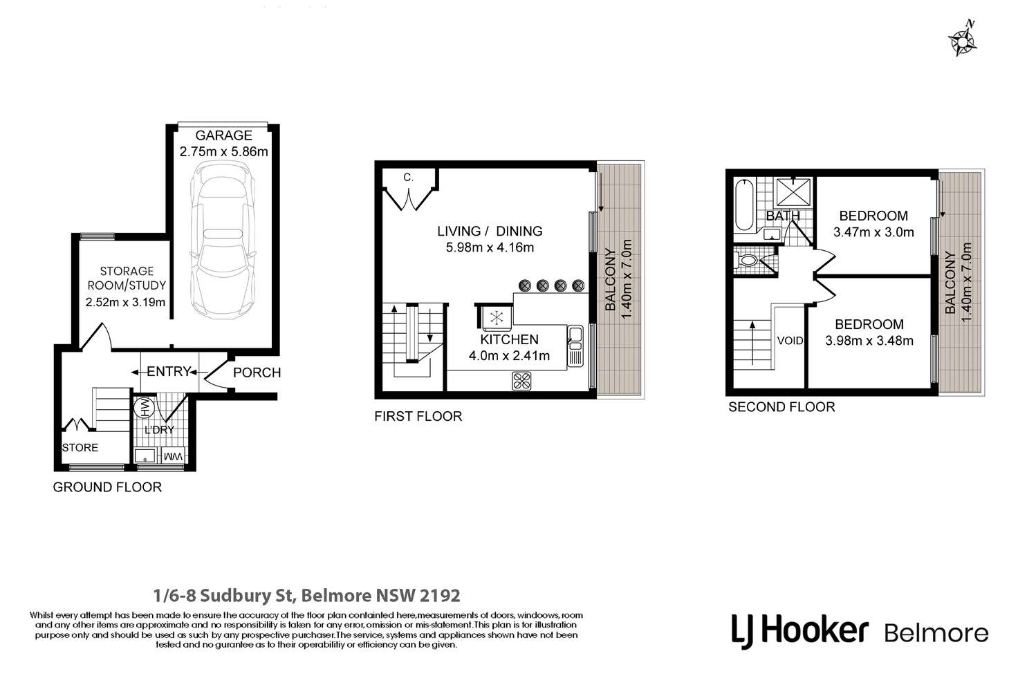 Floorplan of Homely apartment listing, 1/6-8 Sudbury Street, Belmore NSW 2192