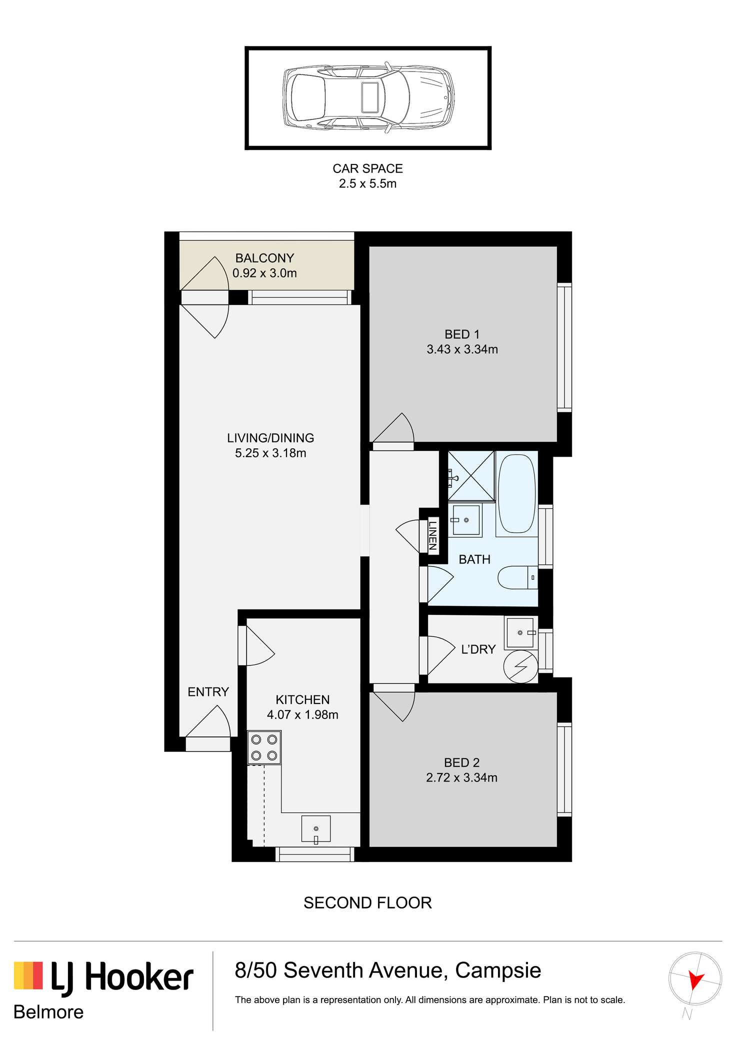 Floorplan of Homely apartment listing, 8/50 Seventh Avenue, Campsie NSW 2194