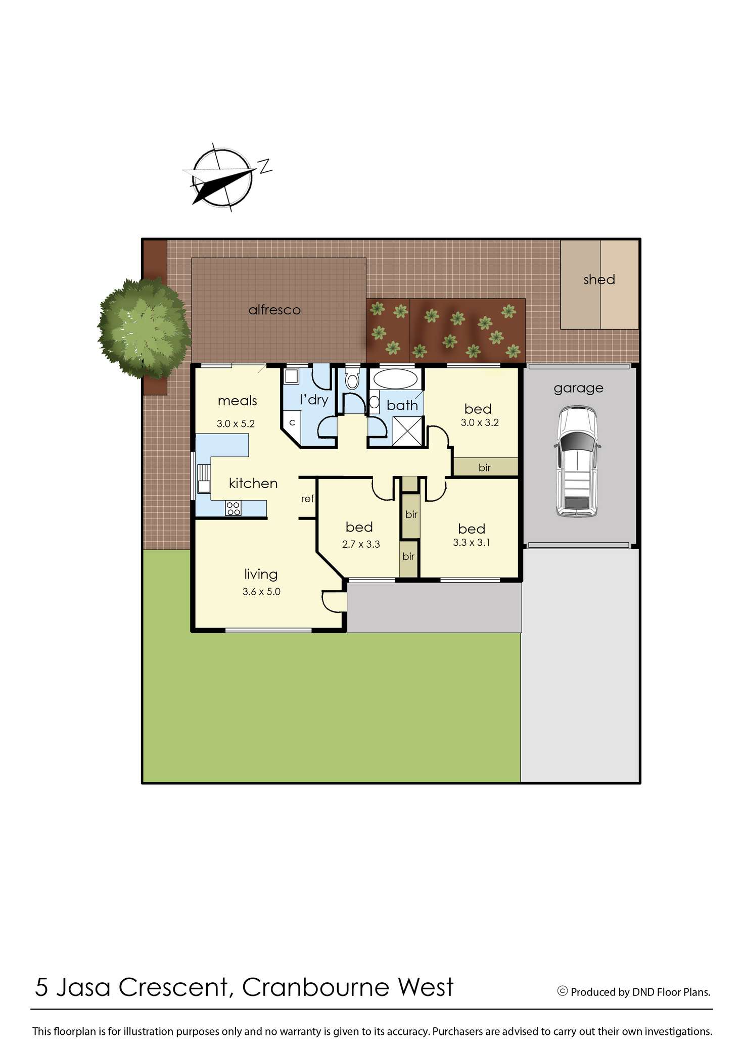 Floorplan of Homely house listing, 5 Jasa Crescent, Cranbourne West VIC 3977
