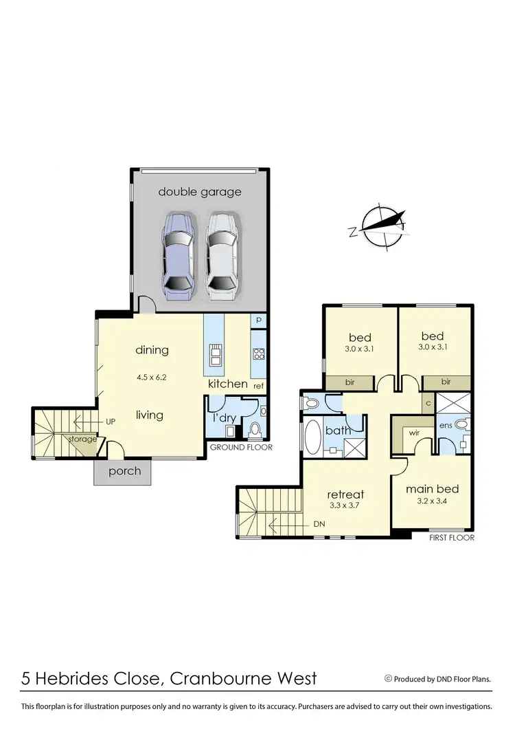 Floorplan of Homely townhouse listing, 5 Hebrides Close, Cranbourne West VIC 3977