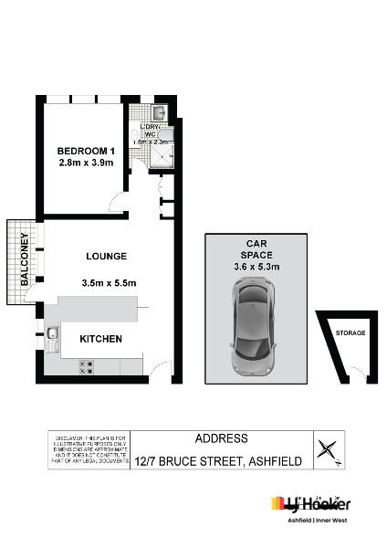Floorplan of Homely apartment listing, 12/7 Bruce Street, Ashfield NSW 2131
