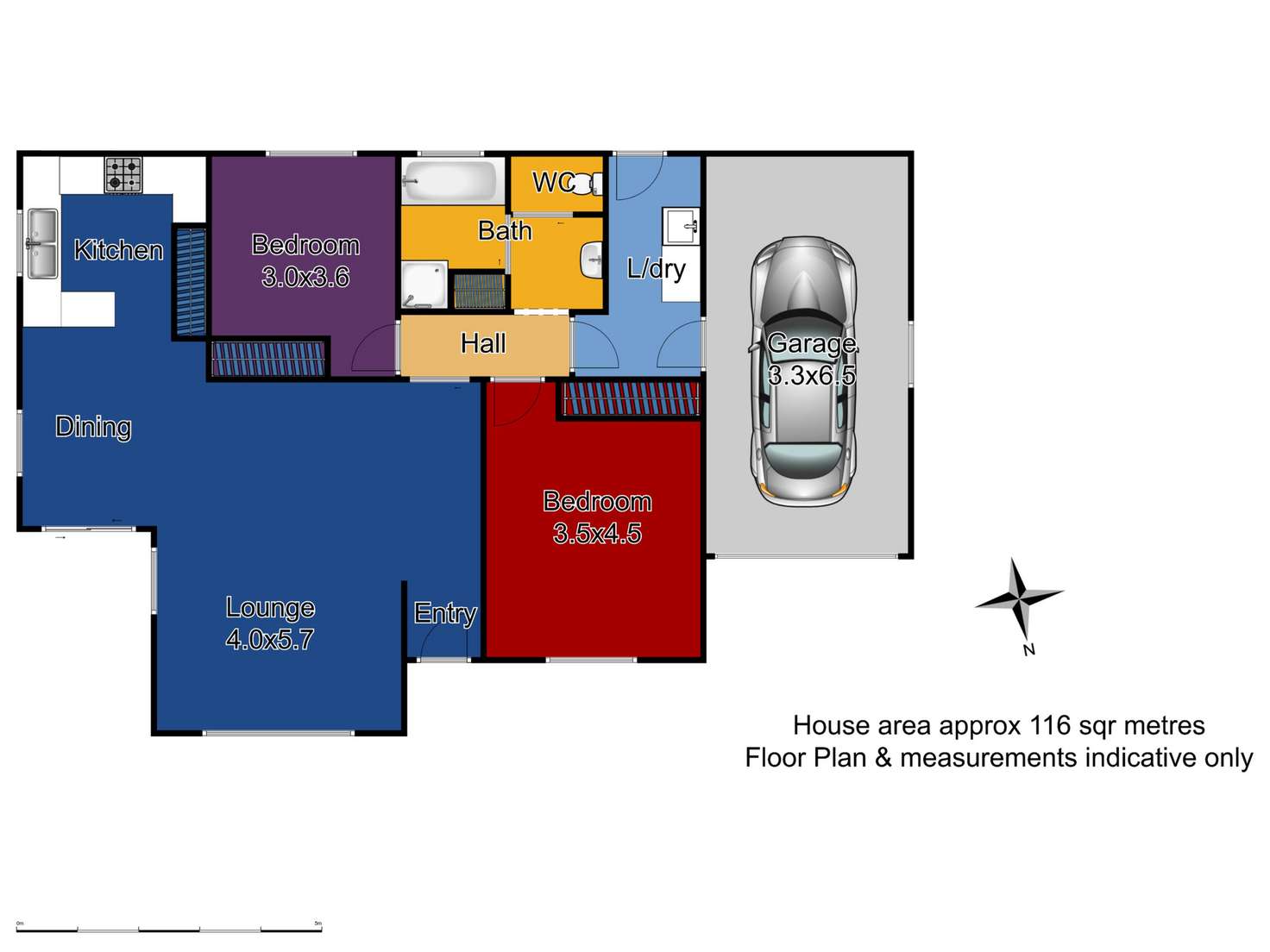 Floorplan of Homely unit listing, 1/24 Emmaville Street, Orange NSW 2800