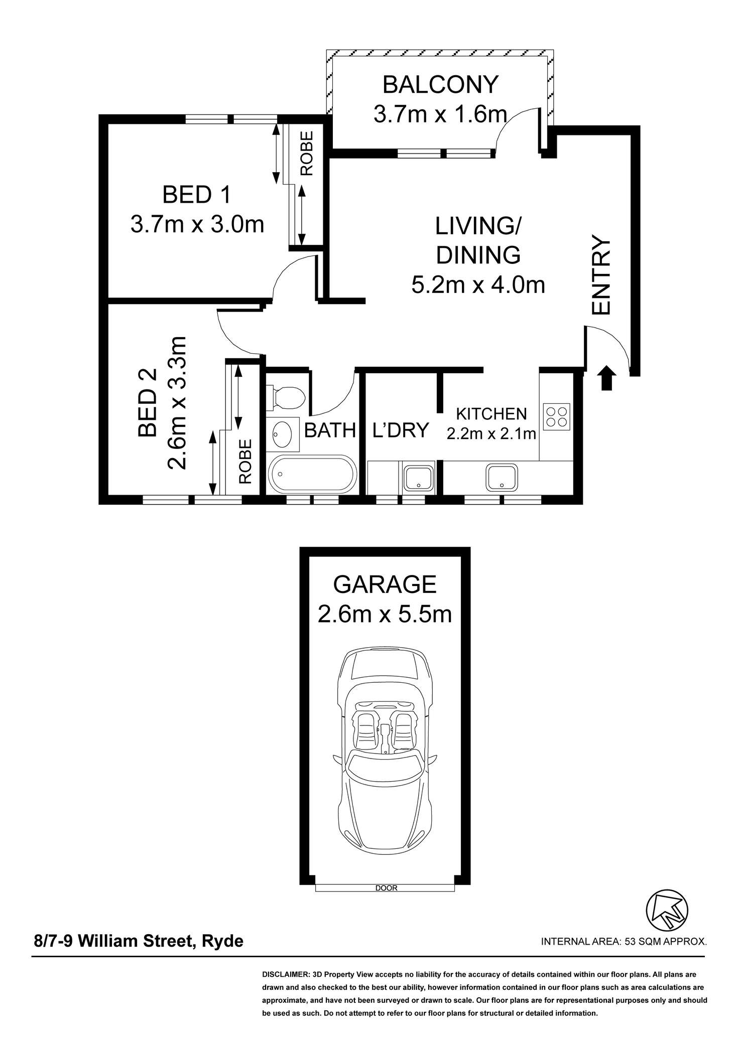 Floorplan of Homely unit listing, 8/7-9 William Street, Ryde NSW 2112