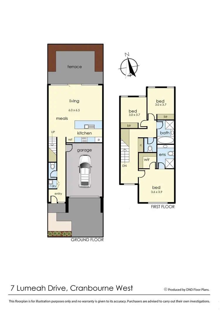 Floorplan of Homely townhouse listing, 7 Lumeah Drive, Cranbourne West VIC 3977