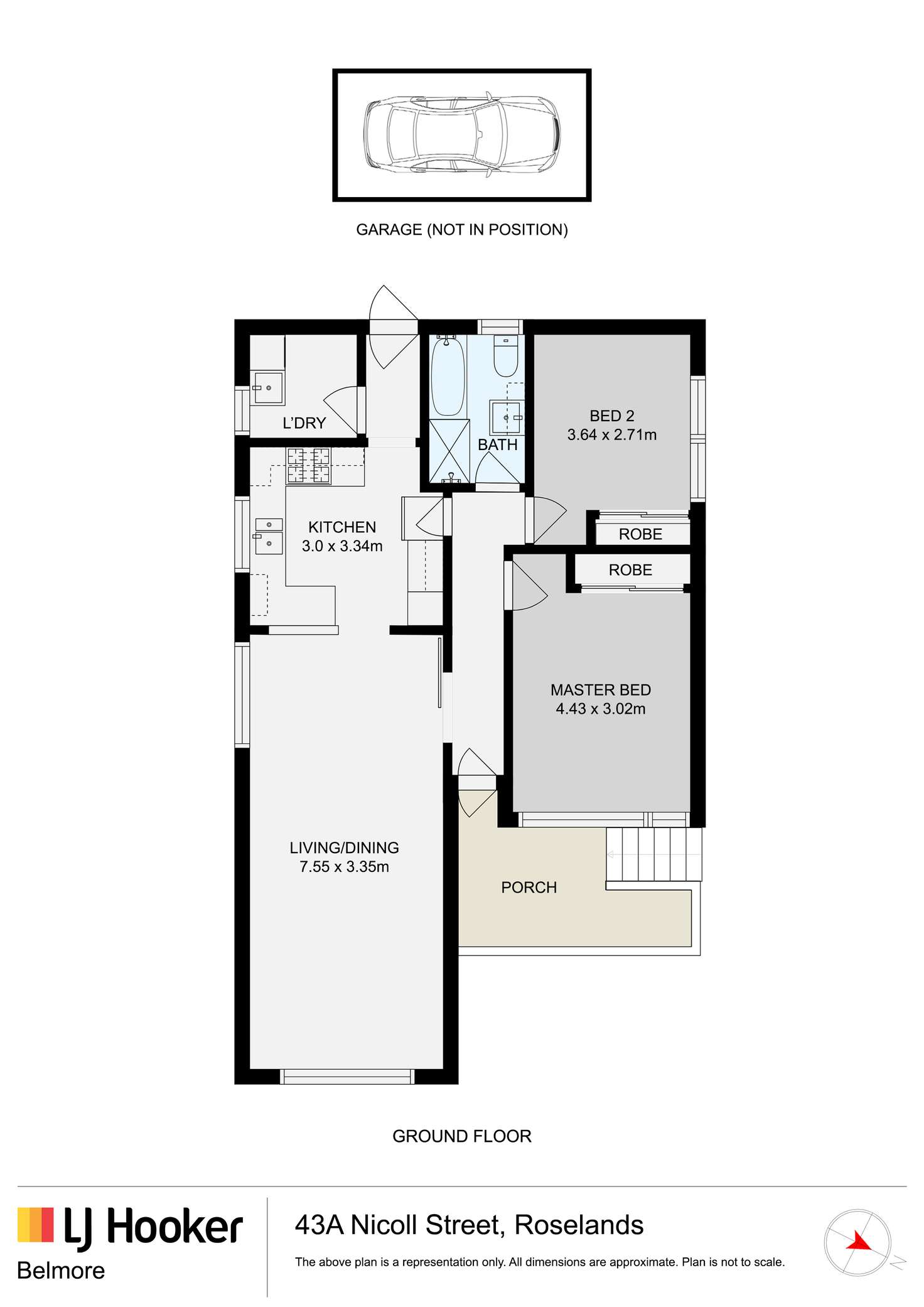 Floorplan of Homely house listing, 43A Nicoll Street, Roselands NSW 2196