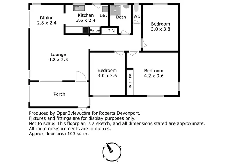 Floorplan of Homely house listing, 1 Carter Place, Devonport TAS 7310