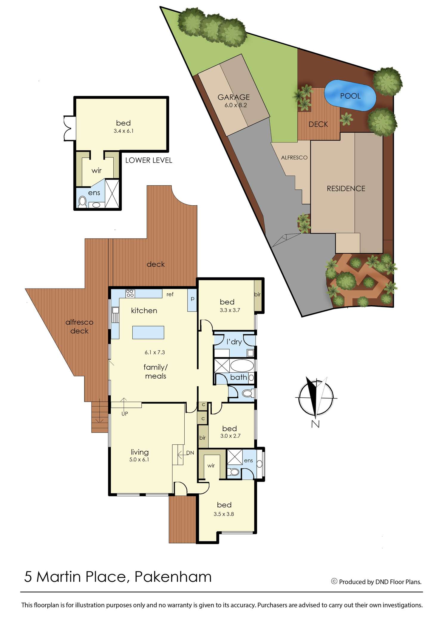 Floorplan of Homely house listing, 5 Martin Place, Pakenham VIC 3810