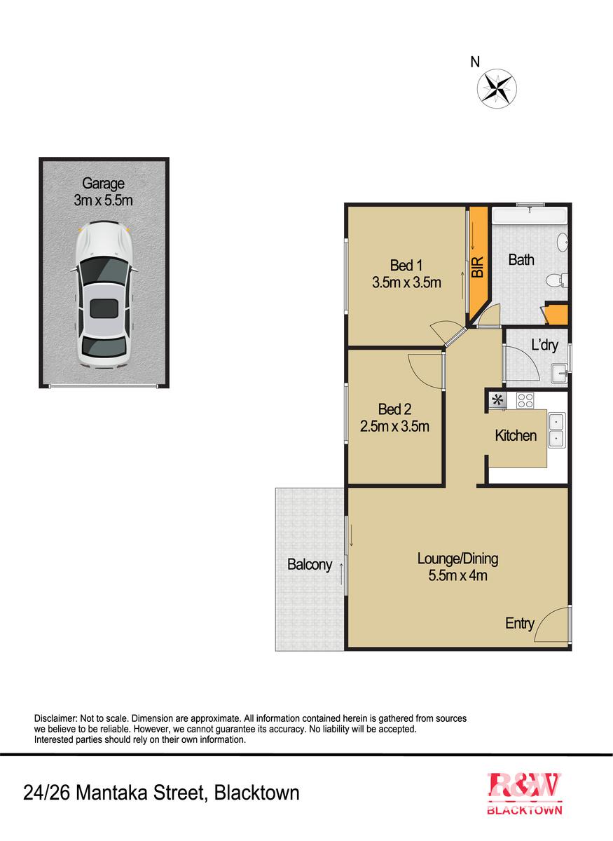 Floorplan of Homely unit listing, 24/26 Mantaka Street, Blacktown NSW 2148
