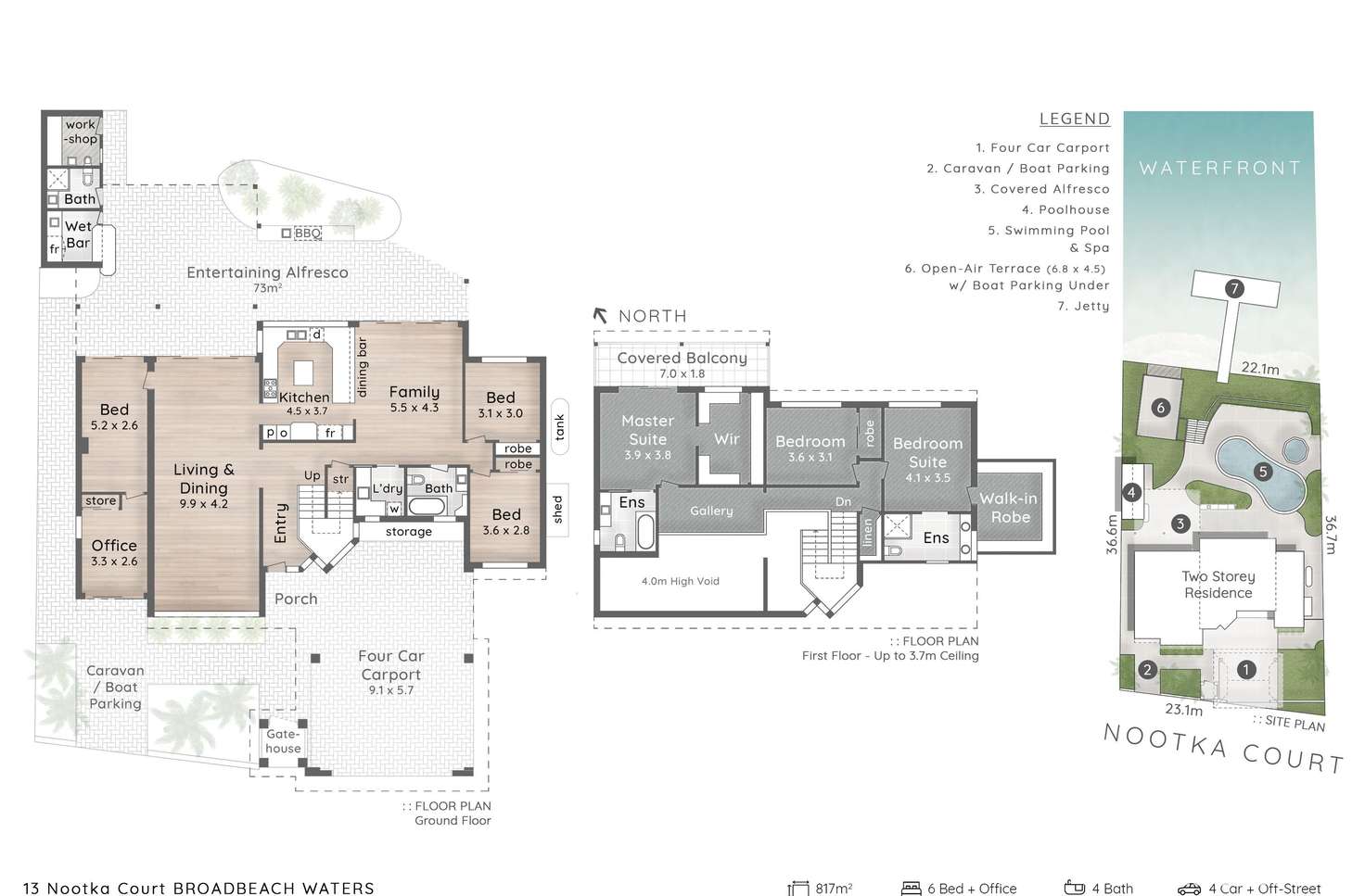 Floorplan of Homely house listing, 13 Nootka Court, Broadbeach Waters QLD 4218