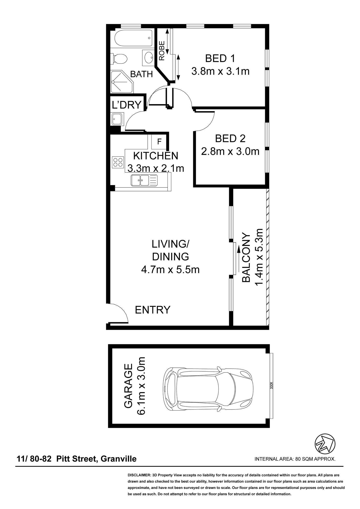 Floorplan of Homely house listing, 11/80-82 Pitt Street, Granville NSW 2142