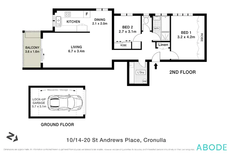 Floorplan of Homely apartment listing, 10/14-20 St Andrews Place, Cronulla NSW 2230