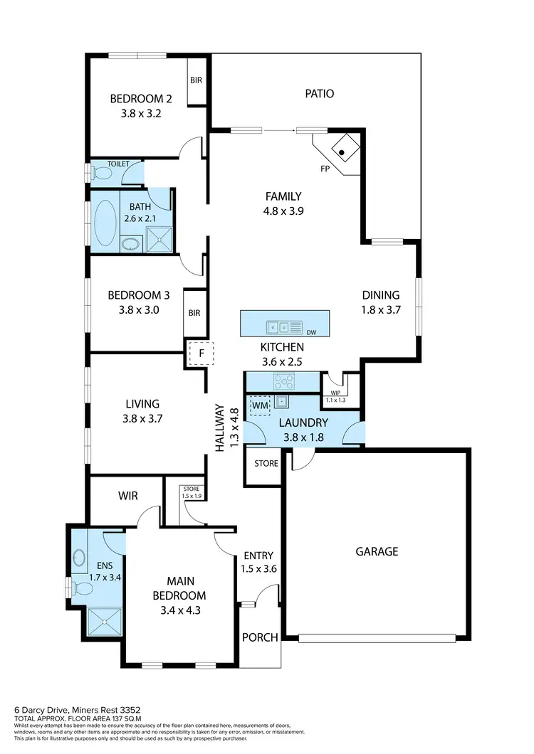 Floorplan of Homely house listing, 6 Darcy Drive, Miners Rest VIC 3352