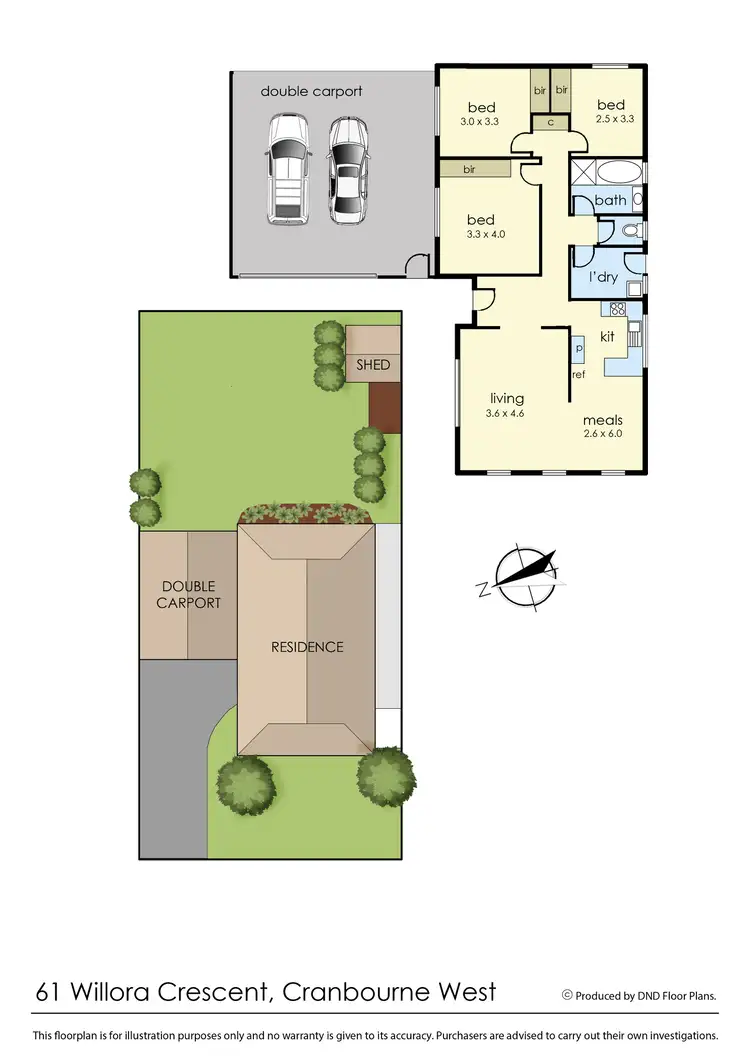 Floorplan of Homely house listing, 61 Willora Crescent, Cranbourne West VIC 3977