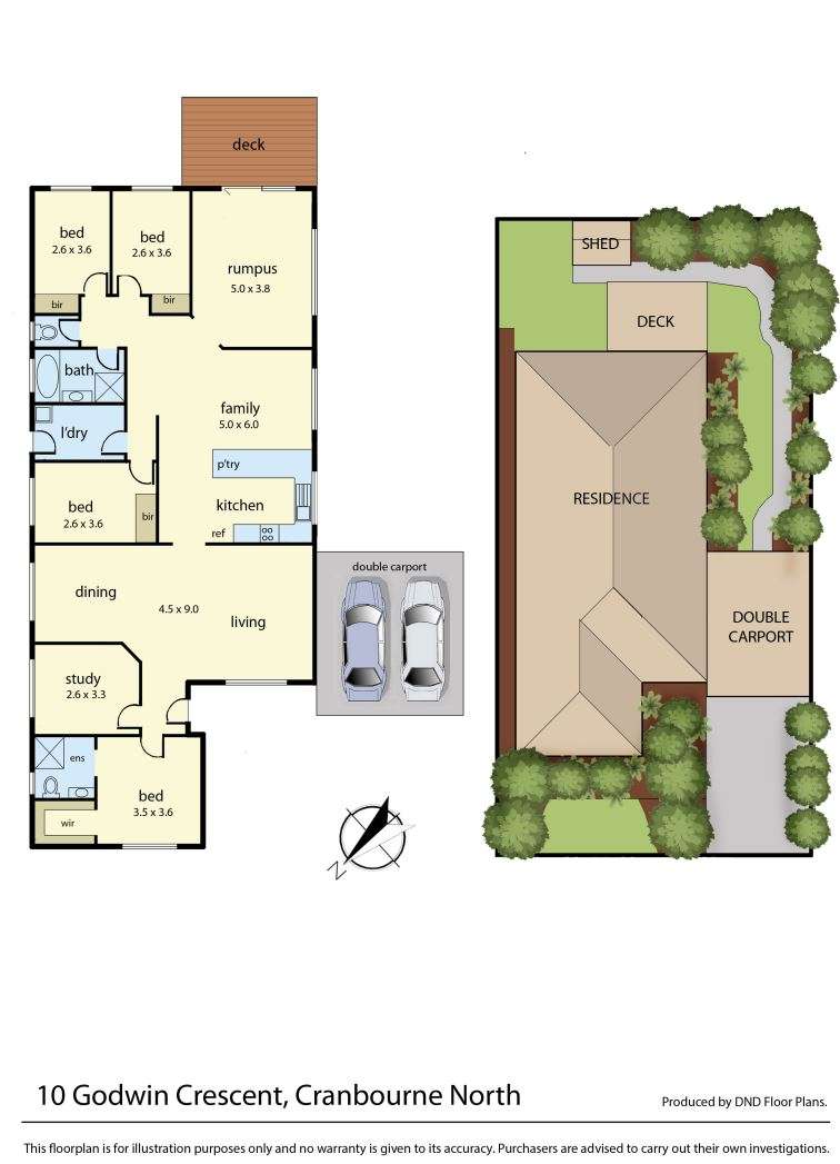 Floorplan of Homely house listing, 10 Godwin Crescent, Cranbourne North VIC 3977
