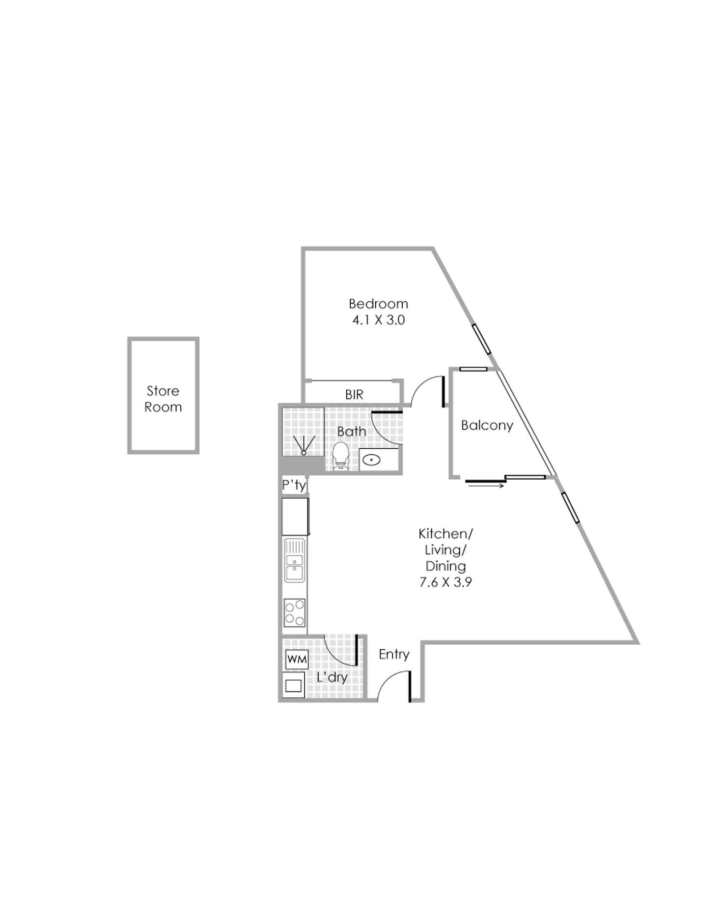 Floorplan of Homely apartment listing, 12/1-3 Brixton Street, Cottesloe WA 6011
