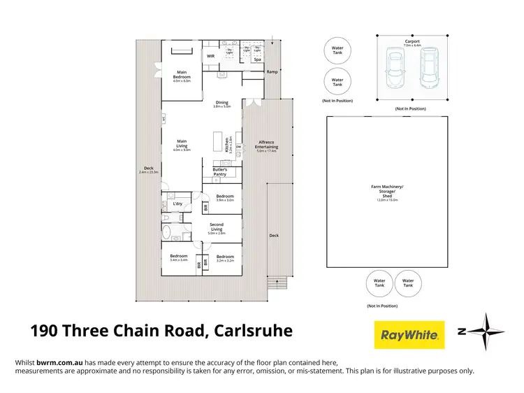 Floorplan of Homely house listing, 190 Three Chain Road, Carlsruhe VIC 3442