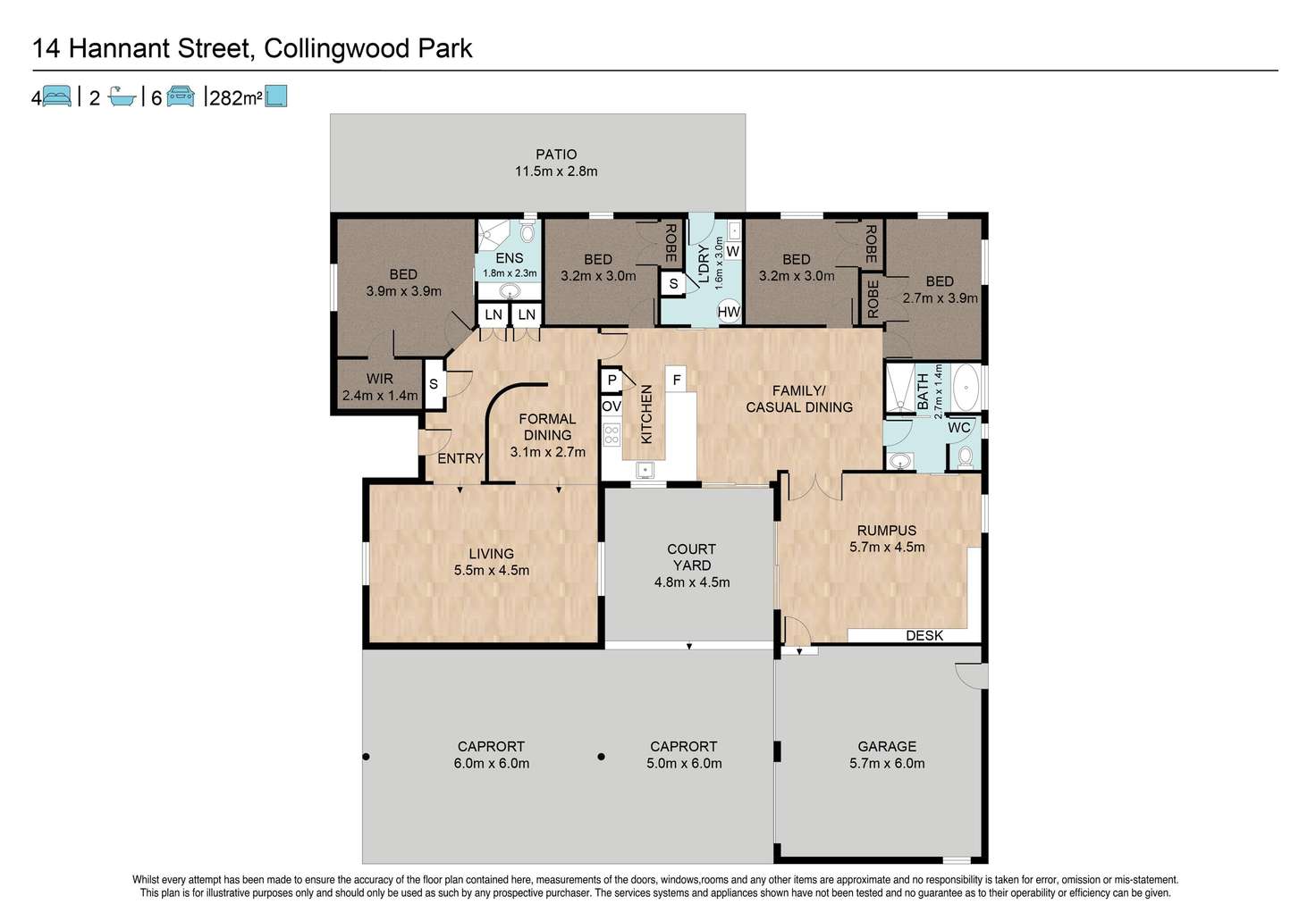Floorplan of Homely house listing, 14 Hannant Street, Collingwood Park QLD 4301