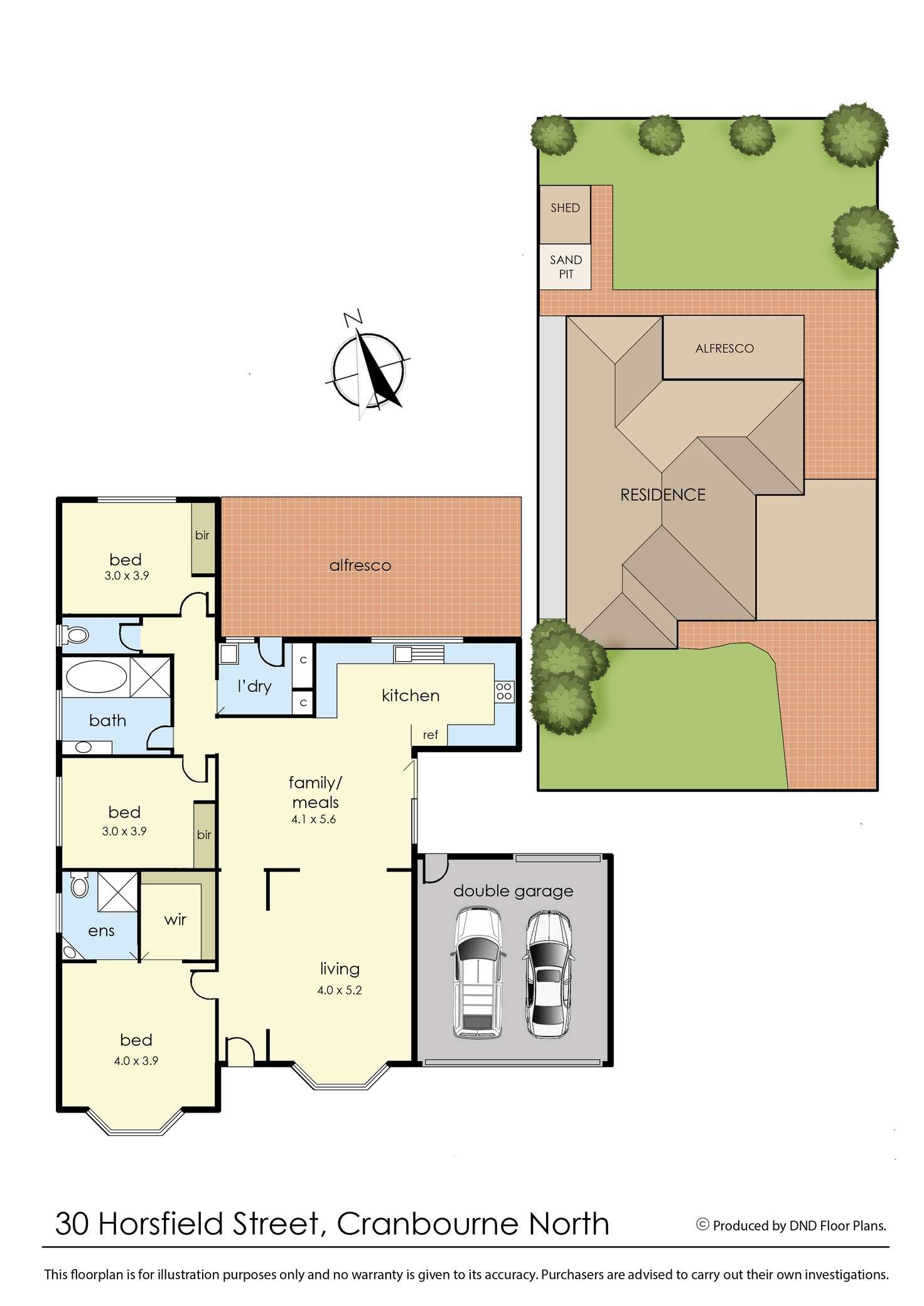 Floorplan of Homely house listing, 30 HORSFIELD Street, Cranbourne North VIC 3977
