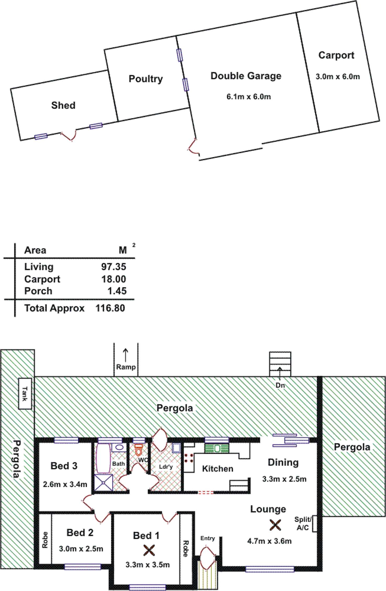 Floorplan of Homely house listing, 23 Ogwell Crescent, Reynella East SA 5161