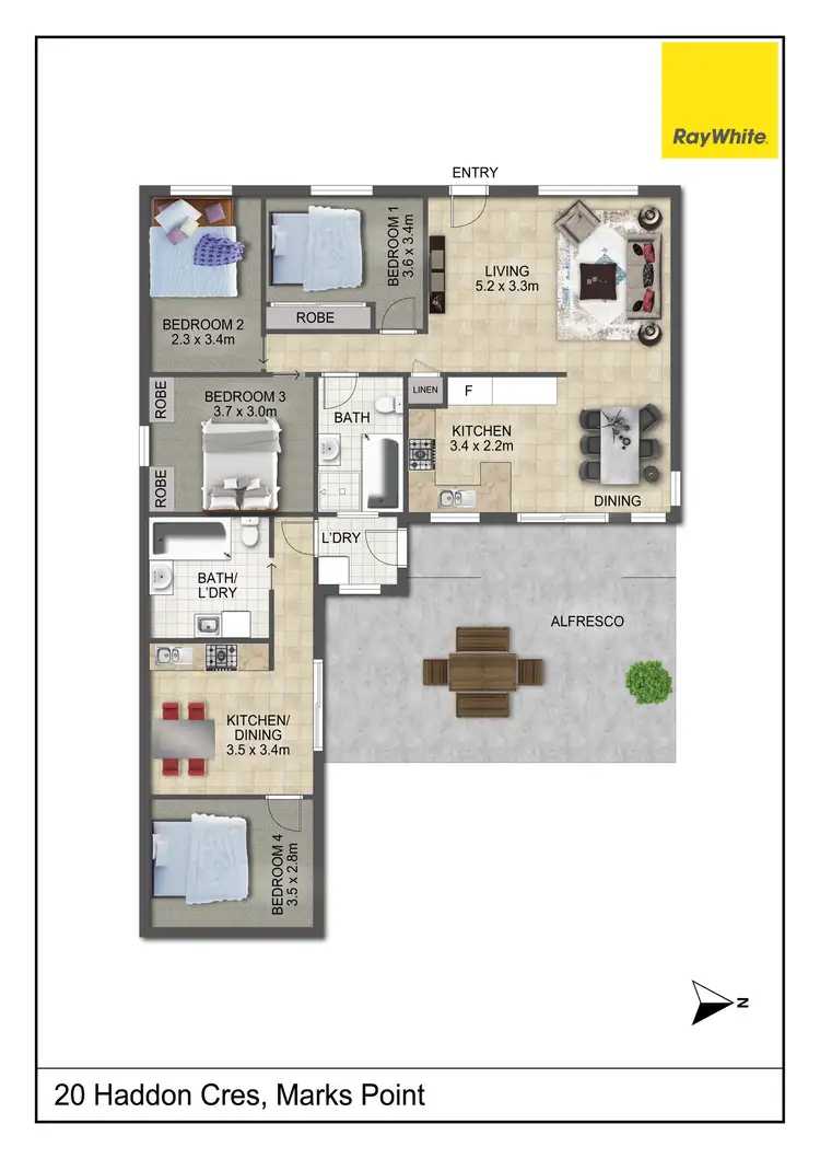 Floorplan of Homely house listing, 20 Haddon Crescent, Marks Point NSW 2280