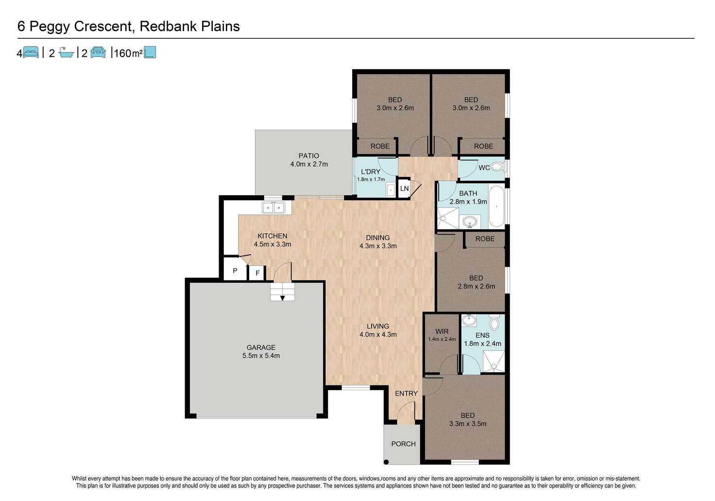 Floorplan of Homely house listing, 6 Peggy Crescent, Redbank Plains QLD 4301